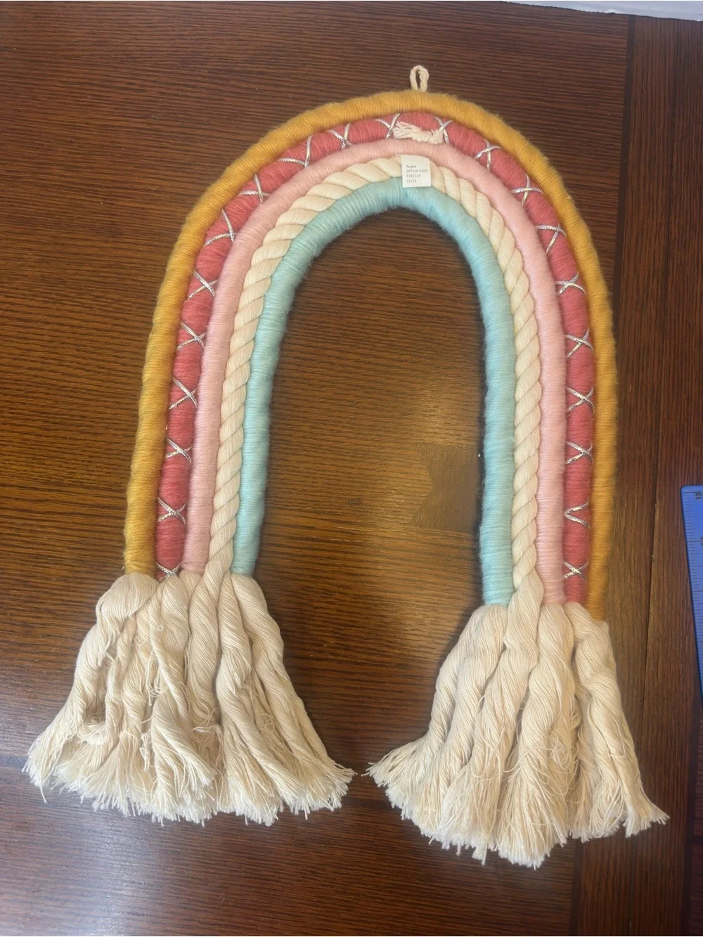 Target Pillowfort Rainbow Rope Hanging Kids Wall Decor Boho Tassels
